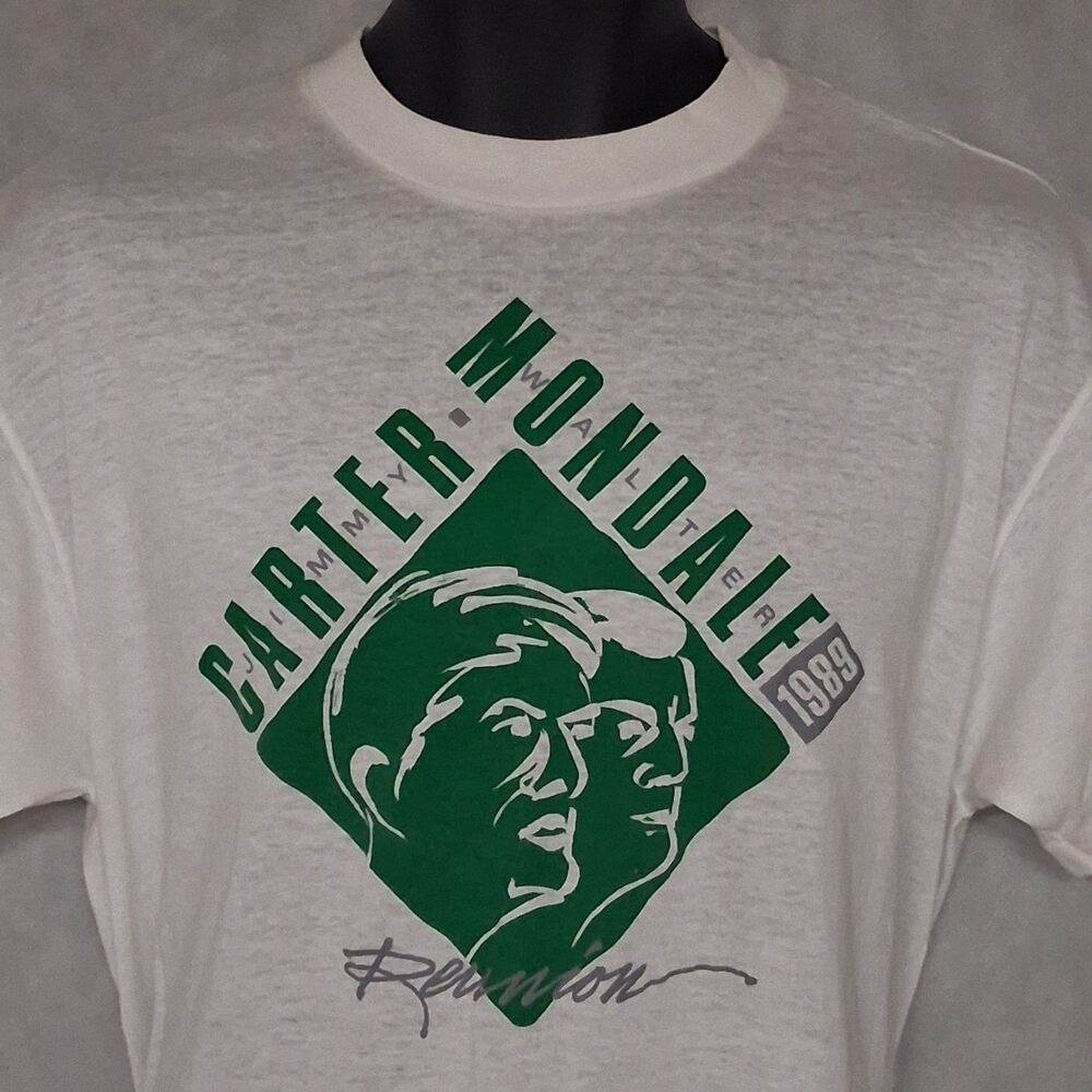1980's Royal T-Shirt Carter Mondale Reunion 1989 Mens XL White Single Stitch NEW